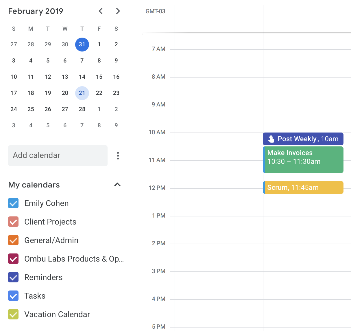 Using Google Calendar for Account Management The Lean Software Boutique