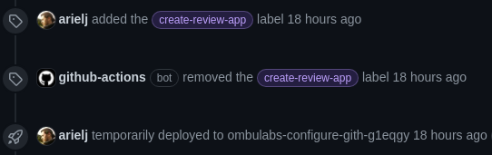 Activity log example